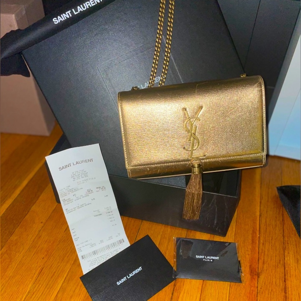 YSL Gold Bag w/ tassel
